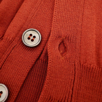 【新品】ザノーネ ZANONE ハイゲージ ウールナイロン ニットベスト テラコッタ【 48 】【 状態ランクN 】【 メンズ 】