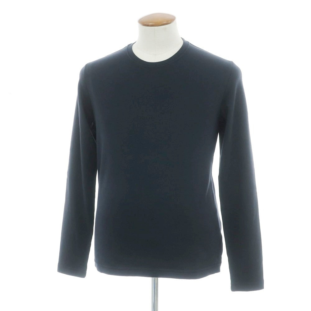 【新品】ザノーネ ZANONE コットン クルーネック 長袖Ｔシャツ ネイビー【 サイズ46 】【 状態ランクN 】【 メンズ 】 [BPD]