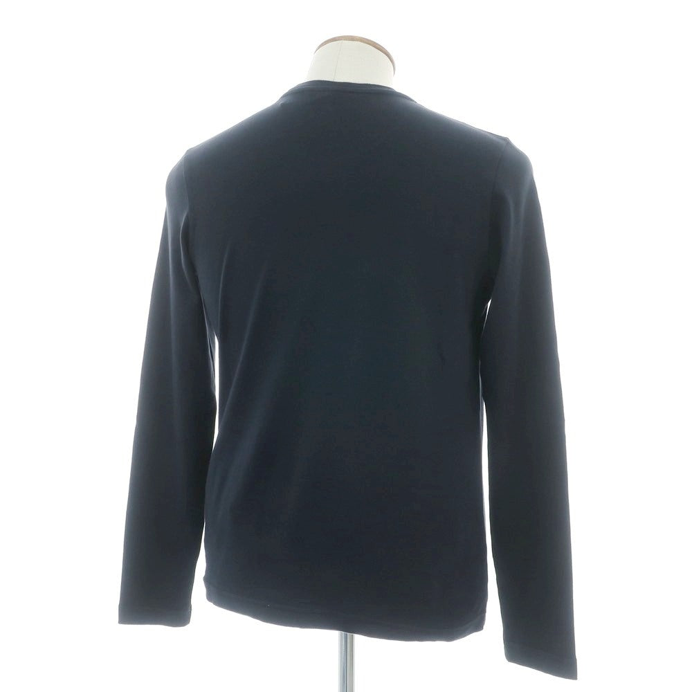 【新品】ザノーネ ZANONE コットン クルーネック 長袖Ｔシャツ ネイビー【 サイズ46 】【 状態ランクN 】【 メンズ 】 [BPD]