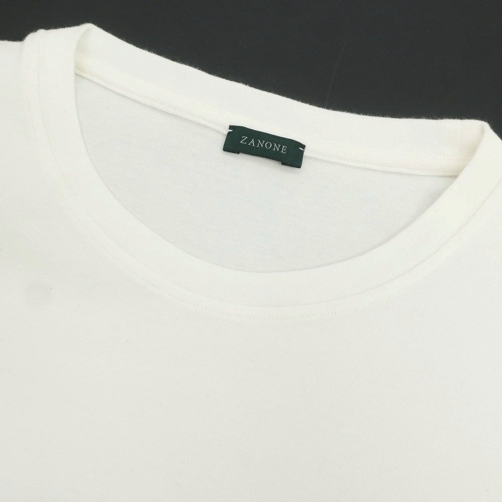 【新品アウトレット】ザノーネ ZANONE コットン クルーネック 長袖Ｔシャツ ホワイト【 52 】【 状態ランクN- 】【 メンズ 】