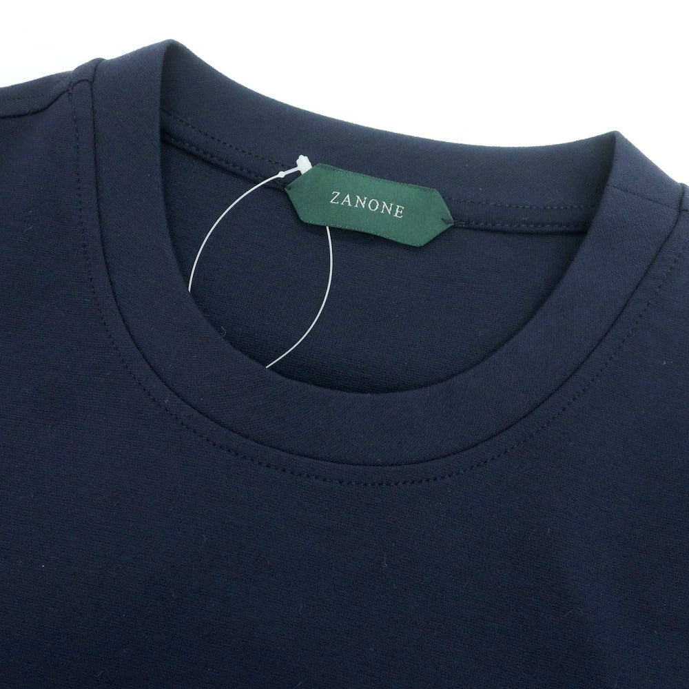 【新品】ザノーネ ZANONE レーヨンナイロン ジャージー クルーネック 長袖Ｔシャツ ネイビー【 S 】【 状態ランクN 】【 メンズ 】
