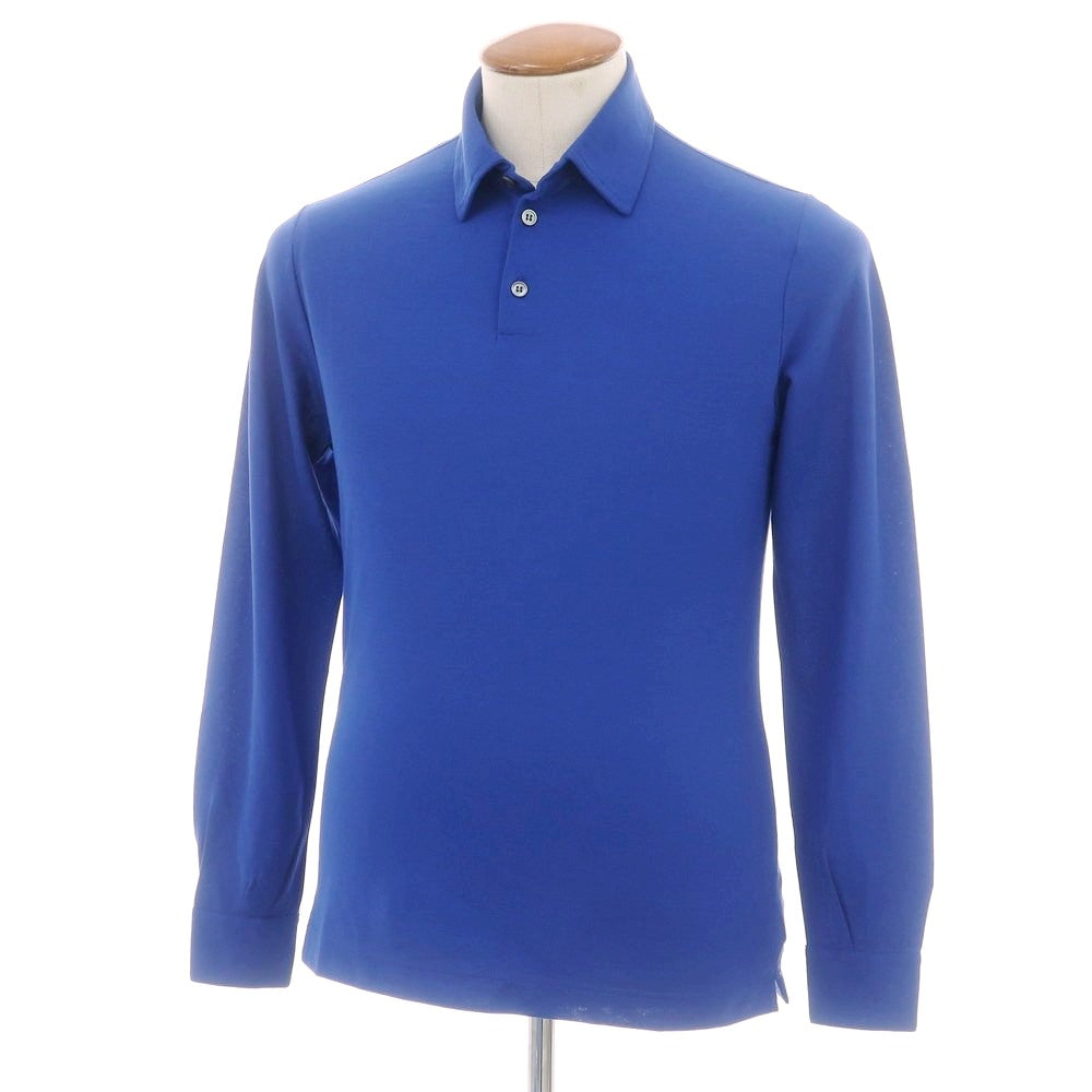 【新品】ザノーネ ZANONE アイスコットン 長袖ポロシャツ ブルー【サイズ46】【 状態ランクN 】【 メンズ 】[CPD]