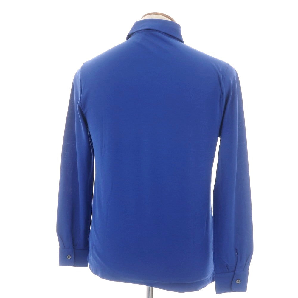 【新品】ザノーネ ZANONE アイスコットン 長袖ポロシャツ ブルー【 48 】【 状態ランクN 】【 メンズ 】