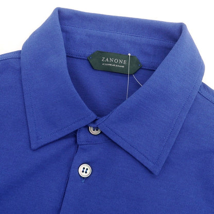 【新品】ザノーネ ZANONE アイスコットン 長袖ポロシャツ ブルー【 48 】【 状態ランクN 】【 メンズ 】