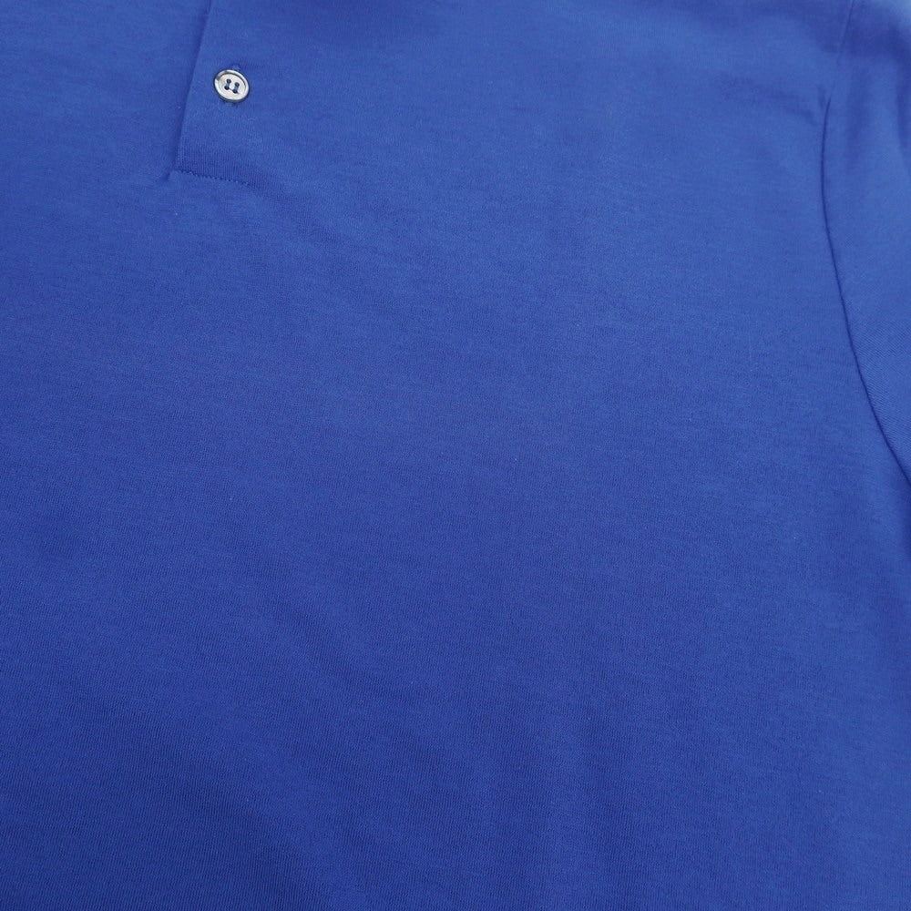 【新品アウトレット】ザノーネ ZANONE アイスコットン 長袖ポロシャツ ブルー【 50 】【 状態ランクN- 】【 メンズ 】