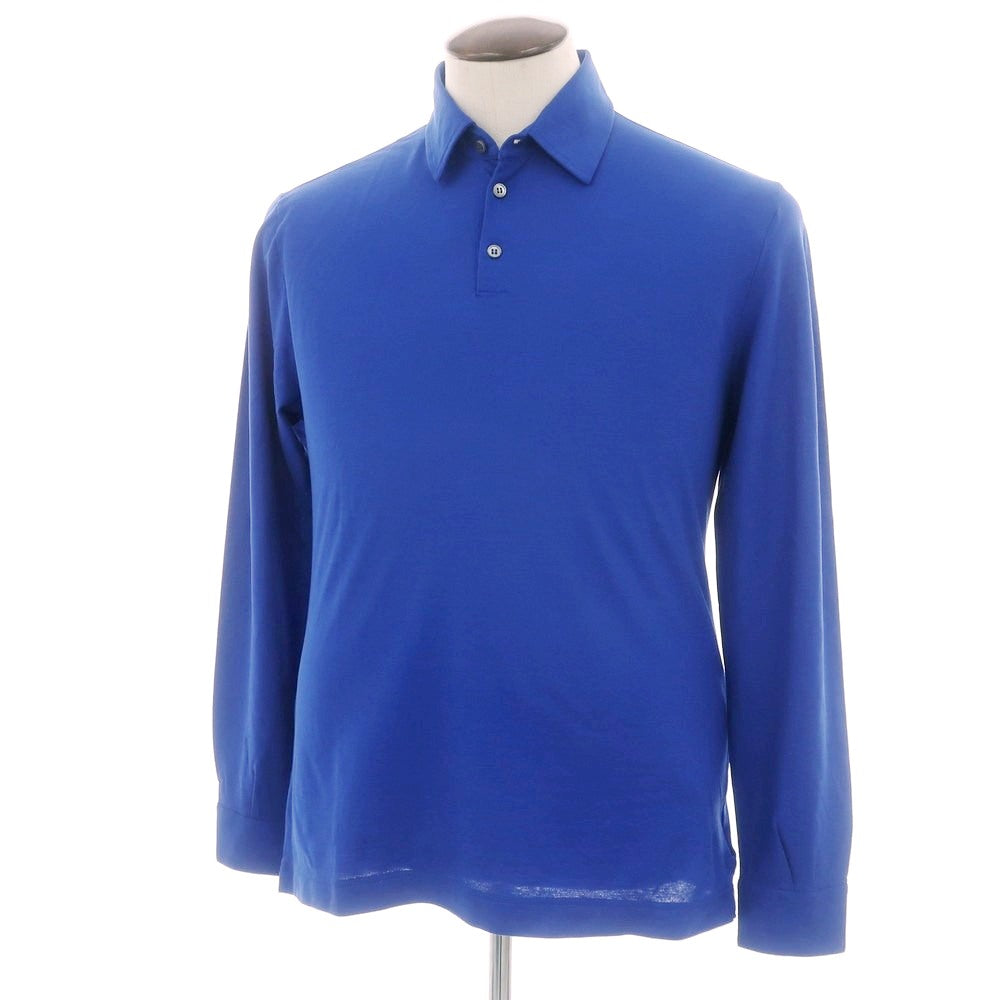 【新品】ザノーネ ZANONE アイスコットン 長袖ポロシャツ ブルー【 52 】【 状態ランクN 】【 メンズ 】