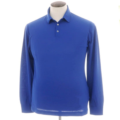 【新品】ザノーネ ZANONE アイスコットン 長袖ポロシャツ ブルー【 50 】【 状態ランクN 】【 メンズ 】