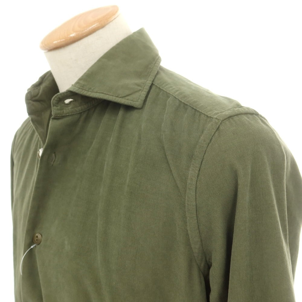 【新品】グランシャツ Glanshirt コーデュロイ カジュアルシャツ オリーブ【 38 】【 状態ランクN 】【 メンズ 】