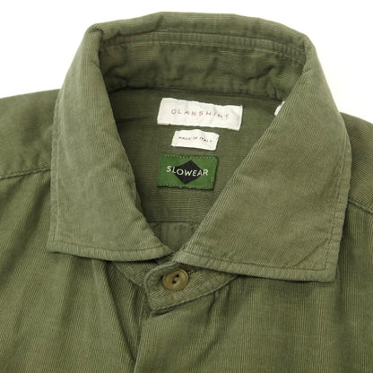 【新品】グランシャツ Glanshirt コーデュロイ カジュアルシャツ オリーブ【 39 】【 状態ランクN 】【 メンズ 】