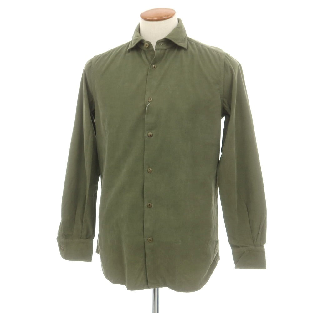 【新品】グランシャツ Glanshirt コーデュロイ カジュアルシャツ オリーブ【サイズ40】【 状態ランクN 】【 メンズ 】[BPD]