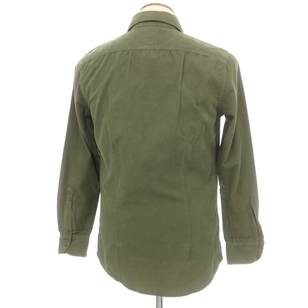 【新品】グランシャツ Glanshirt コーデュロイ カジュアルシャツ オリーブ【サイズ40】【 状態ランクN 】【 メンズ 】[BPD]
