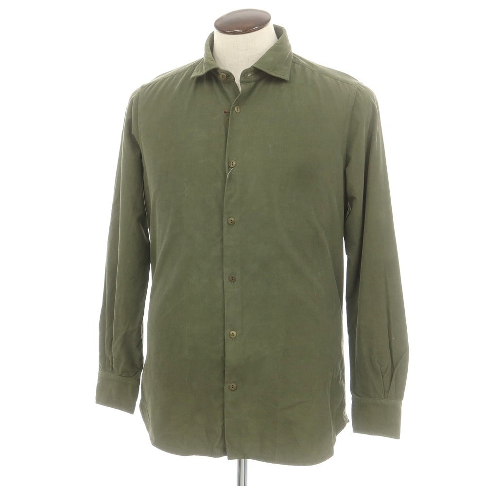 【新品】グランシャツ Glanshirt コーデュロイ カジュアルシャツ オリーブ【 41 】【 状態ランクN 】【 メンズ 】