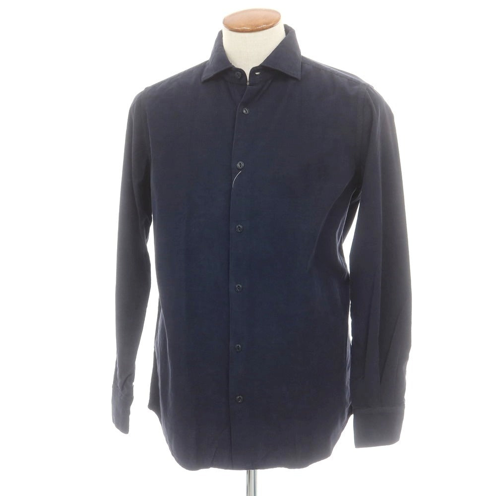 【新品】グランシャツ Glanshirt コーデュロイ カジュアルシャツ ネイビー【 サイズ40 】【 状態ランクN 】【 メンズ 】 [APD]