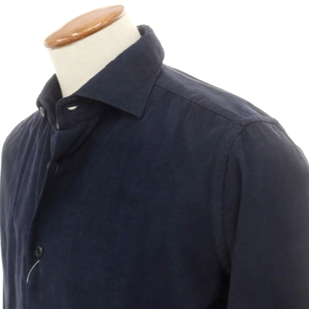 【新品】グランシャツ Glanshirt コーデュロイ カジュアルシャツ ネイビー【 サイズ40 】【 状態ランクN 】【 メンズ 】 [APD]