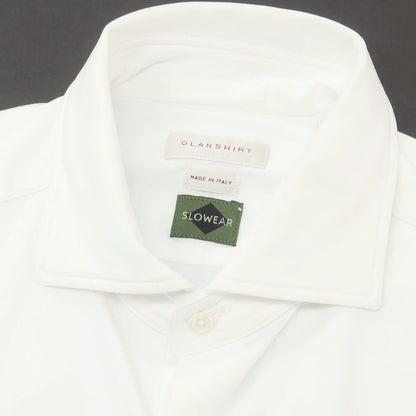 【新品】グランシャツ Glanshirt ストレッチナイロン カジュアルシャツ ホワイト【 38 】【 状態ランクN 】【 メンズ 】