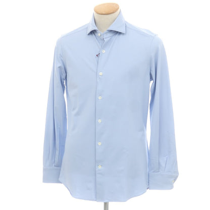 【新品アウトレット】グランシャツ Glanshirt ストレッチナイロン カジュアルシャツ ライトブルー【 38 】【 状態ランクN- 】【 メンズ 】