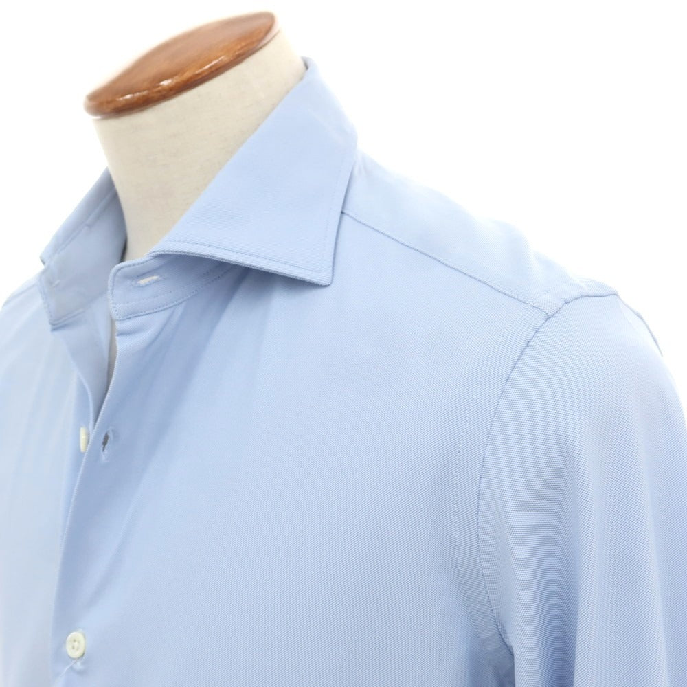 【新品】グランシャツ Glanshirt ストレッチナイロン カジュアルシャツ ライトブルー【サイズ39】【 状態ランクN 】【 メンズ 】[CPD]
