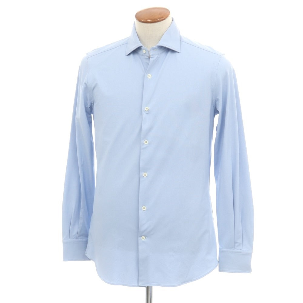 【新品アウトレット】グランシャツ Glanshirt ストレッチナイロン カジュアルシャツ ライトブルー【 40 】【 状態ランクN- 】【 メンズ 】