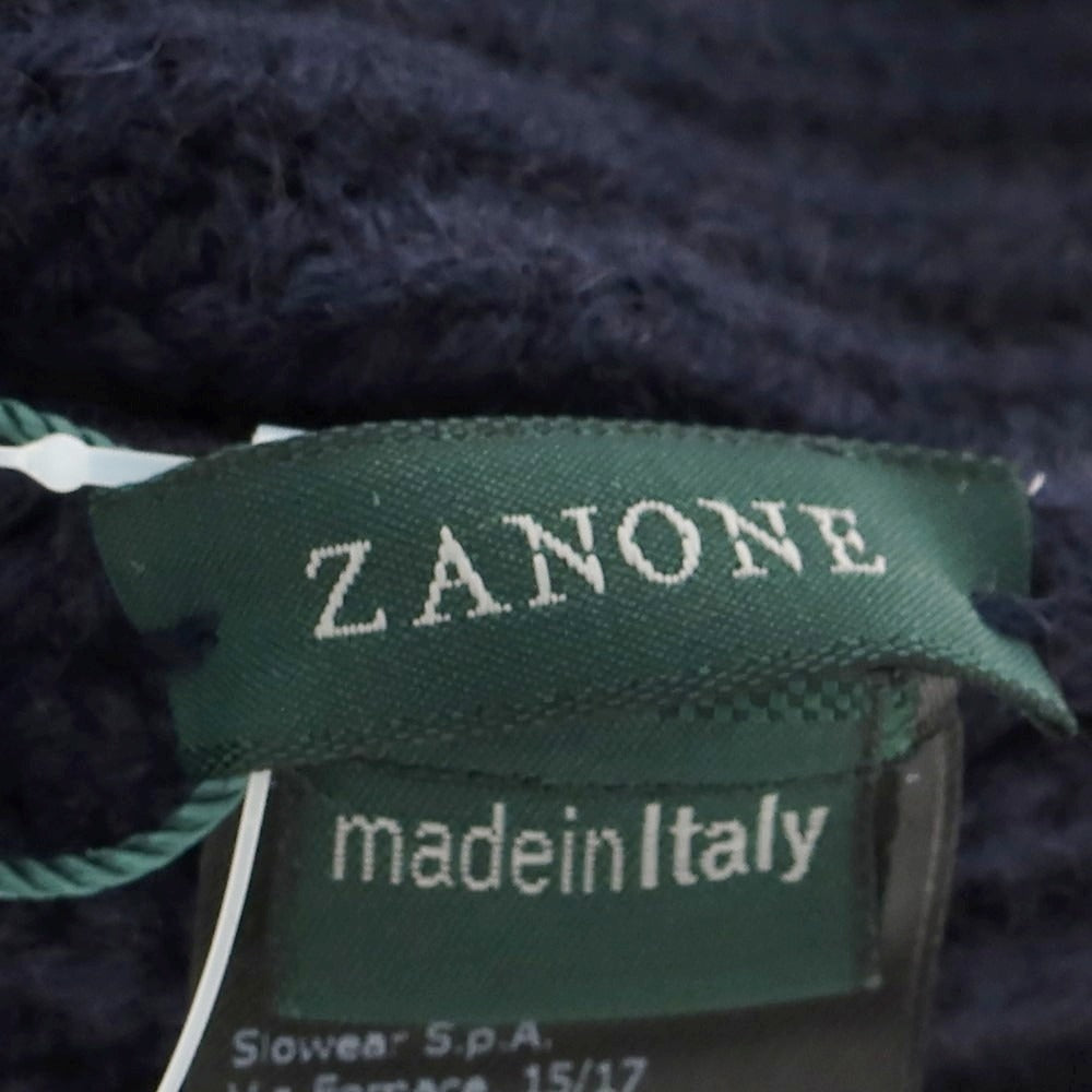 【新品】ザノーネ ZANONE ミドルゲージカシミヤ ニットキャップ 帽子 ネイビー【 UNI 】【 状態ランクN 】【 メンズ 】