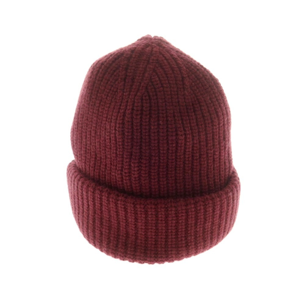 【新品】ザノーネ ZANONE ミドルゲージカシミヤ ニットキャップ 帽子 ワイン【 UNI 】【 状態ランクN 】【 メンズ 】
