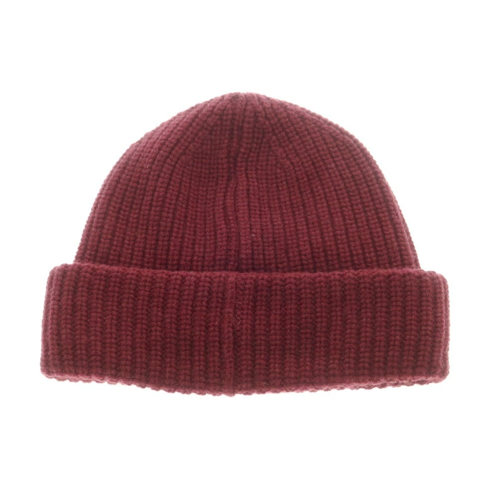 【新品】ザノーネ ZANONE ミドルゲージカシミヤ ニットキャップ 帽子 ワイン【 UNI 】【 状態ランクN 】【 メンズ 】