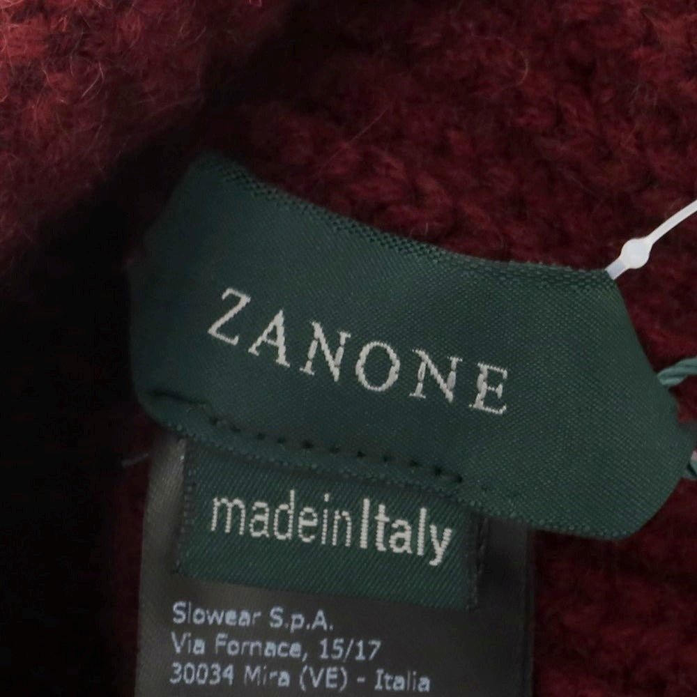 【新品】ザノーネ ZANONE ミドルゲージカシミヤ ニットキャップ 帽子 ワイン【 UNI 】【 状態ランクN 】【 メンズ 】