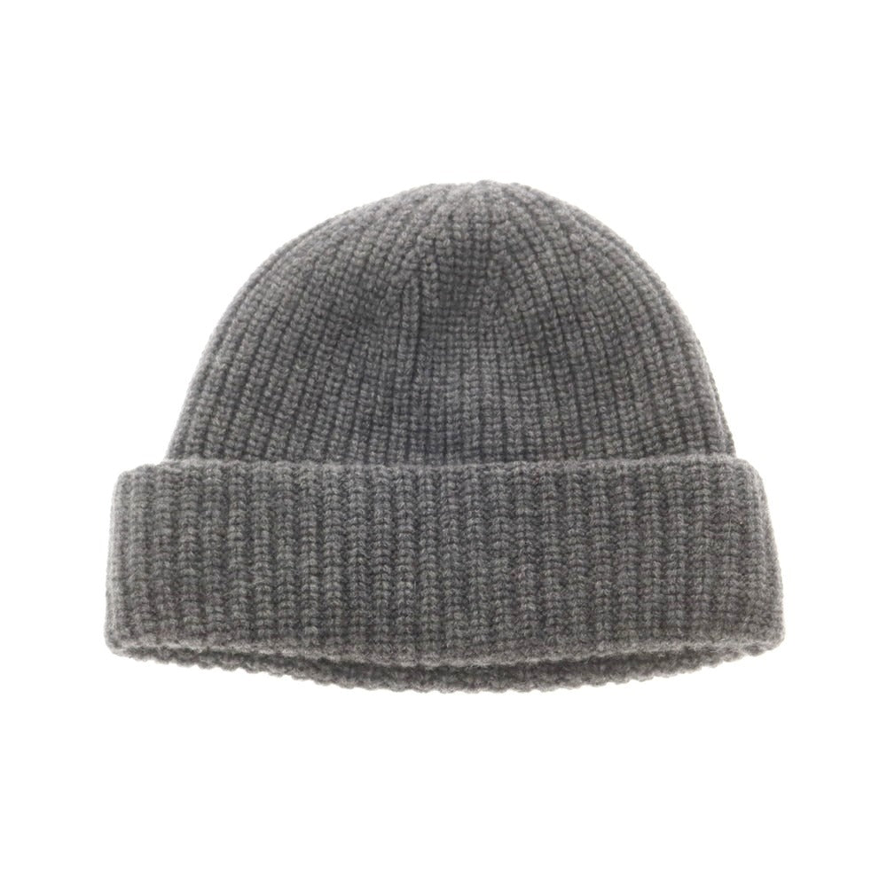 【新品】ザノーネ ZANONE ミドルゲージカシミヤ ニットキャップ 帽子 グレー【 UNI 】【 状態ランクN 】【 メンズ 】