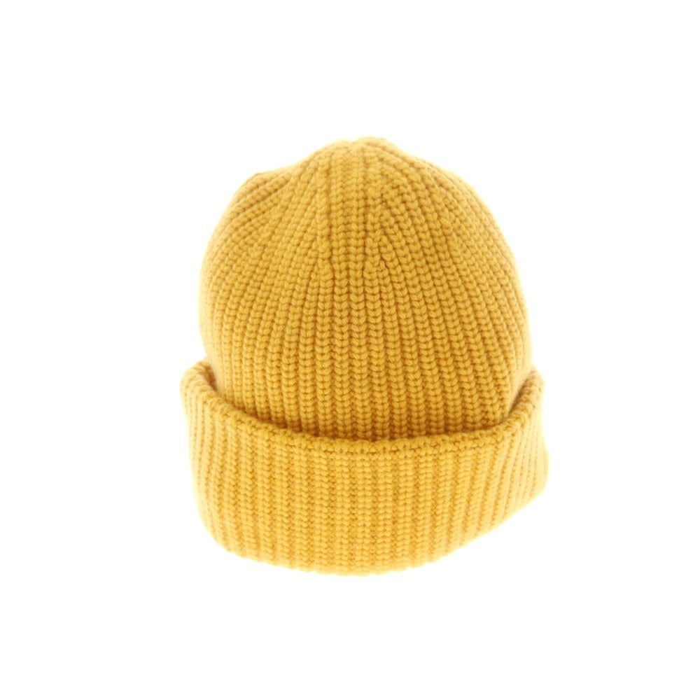 【新品】ザノーネ ZANONE ミドルゲージカシミヤ ニットキャップ 帽子 イエロー【 UNI 】【 状態ランクN 】【 メンズ 】