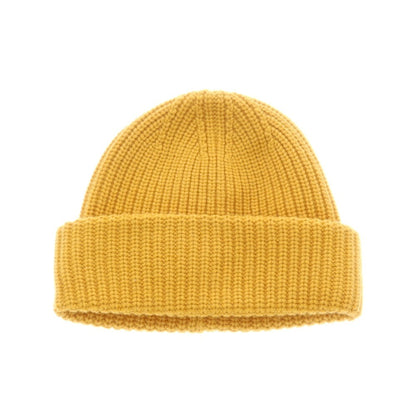 【新品】ザノーネ ZANONE ミドルゲージカシミヤ ニットキャップ 帽子 イエロー【 UNI 】【 状態ランクN 】【 メンズ 】