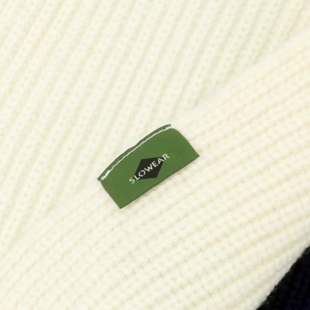 【新品】ザノーネ ZANONE ミドルゲージウール マフラー グレーxブルー系【 UNI 】【 状態ランクN 】【 メンズ 】