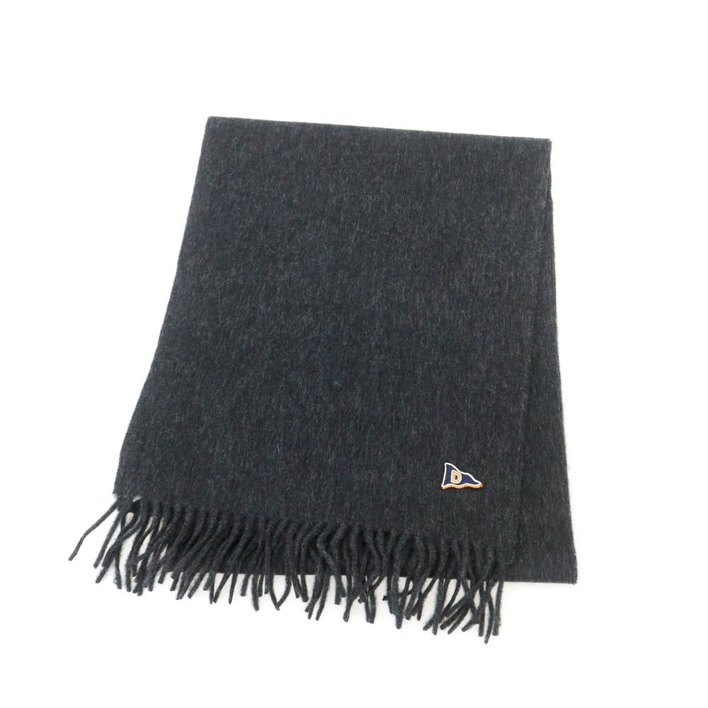 【新品】ドレイクス DRAKES ウールアンゴラ マフラー チャコールグレー【 状態ランクN 】【 メンズ 】