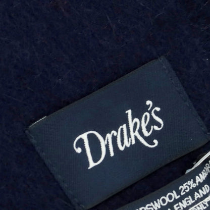 【新品】ドレイクス DRAKES ウールアンゴラ マフラー ネイビー【 状態ランクN 】【 メンズ 】