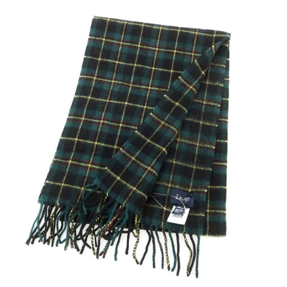 【新品】ドレイクス DRAKES ウール チェック マフラー グリーンxブラック【 状態ランクN 】【 メンズ 】