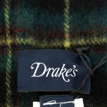 【新品】ドレイクス DRAKES ウール チェック マフラー グリーンxブラック【 状態ランクN 】【 メンズ 】