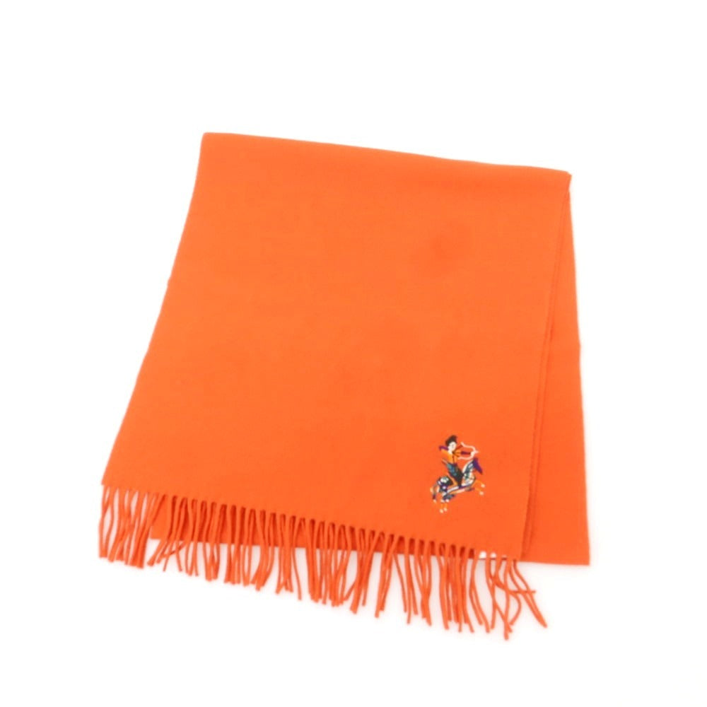 【新品】ドレイクス DRAKES ウールカシミヤ マフラー オレンジ【 状態ランクN 】【 メンズ 】