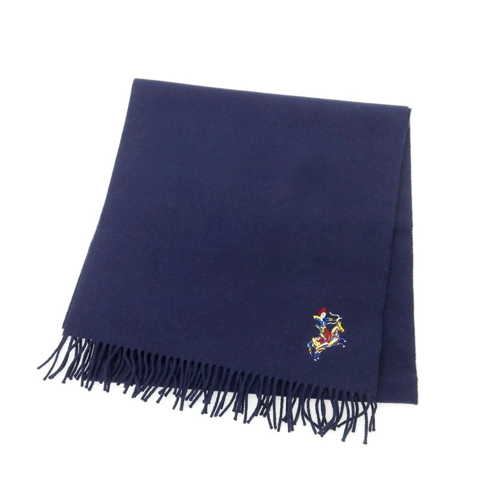 【新品】ドレイクス DRAKES ウールカシミヤ マフラー ネイビー【 状態ランクN 】【 メンズ 】