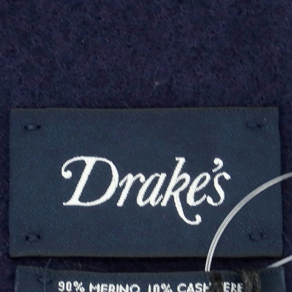 【新品】ドレイクス DRAKES ウールカシミヤ マフラー ネイビー【 状態ランクN 】【 メンズ 】