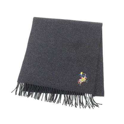 【新品】ドレイクス DRAKES ウールカシミヤ マフラー チャコールグレー【 状態ランクN 】【 メンズ 】