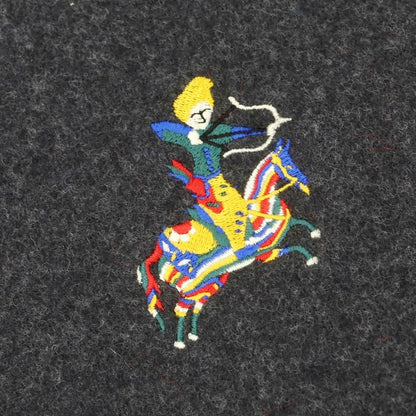 【新品】ドレイクス DRAKES ウールカシミヤ マフラー チャコールグレー【 状態ランクN 】【 メンズ 】