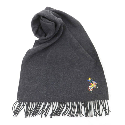 【新品】ドレイクス DRAKES ウールカシミヤ マフラー チャコールグレー【 状態ランクN 】【 メンズ 】