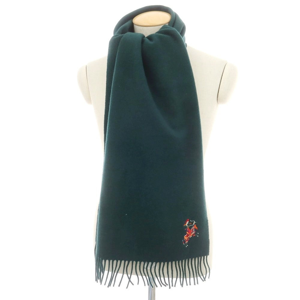 【新品】ドレイクス DRAKES ウールカシミヤ マフラー グリーン【 状態ランクN 】【 メンズ 】