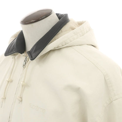 【中古】シュプリーム Supreme 2024年秋冬 Leather Collar Utility Jacket 中綿ブルゾン ストーン【 L 】【 状態ランクA 】【 メンズ 】