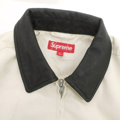 【中古】シュプリーム Supreme 2024年秋冬 Leather Collar Utility Jacket 中綿ブルゾン ストーン【 L 】【 状態ランクA 】【 メンズ 】