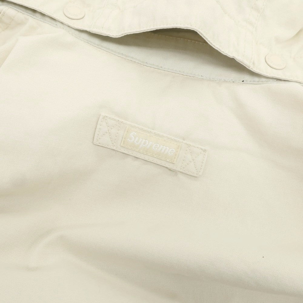 【中古】シュプリーム Supreme 2024年秋冬 Leather Collar Utility Jacket 中綿ブルゾン ストーン【 L 】【 状態ランクA 】【 メンズ 】