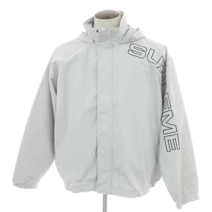 【中古】シュプリーム Supreme 2024年秋冬 Spellout Embroidered Track Jacket シェルジャケット グレー【 L 】【 状態ランクB 】【 メンズ 】