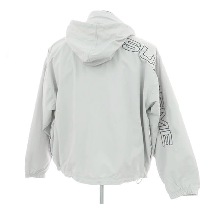 【中古】シュプリーム Supreme 2024年秋冬 Spellout Embroidered Track Jacket シェルジャケット グレー【 L 】【 状態ランクB 】【 メンズ 】