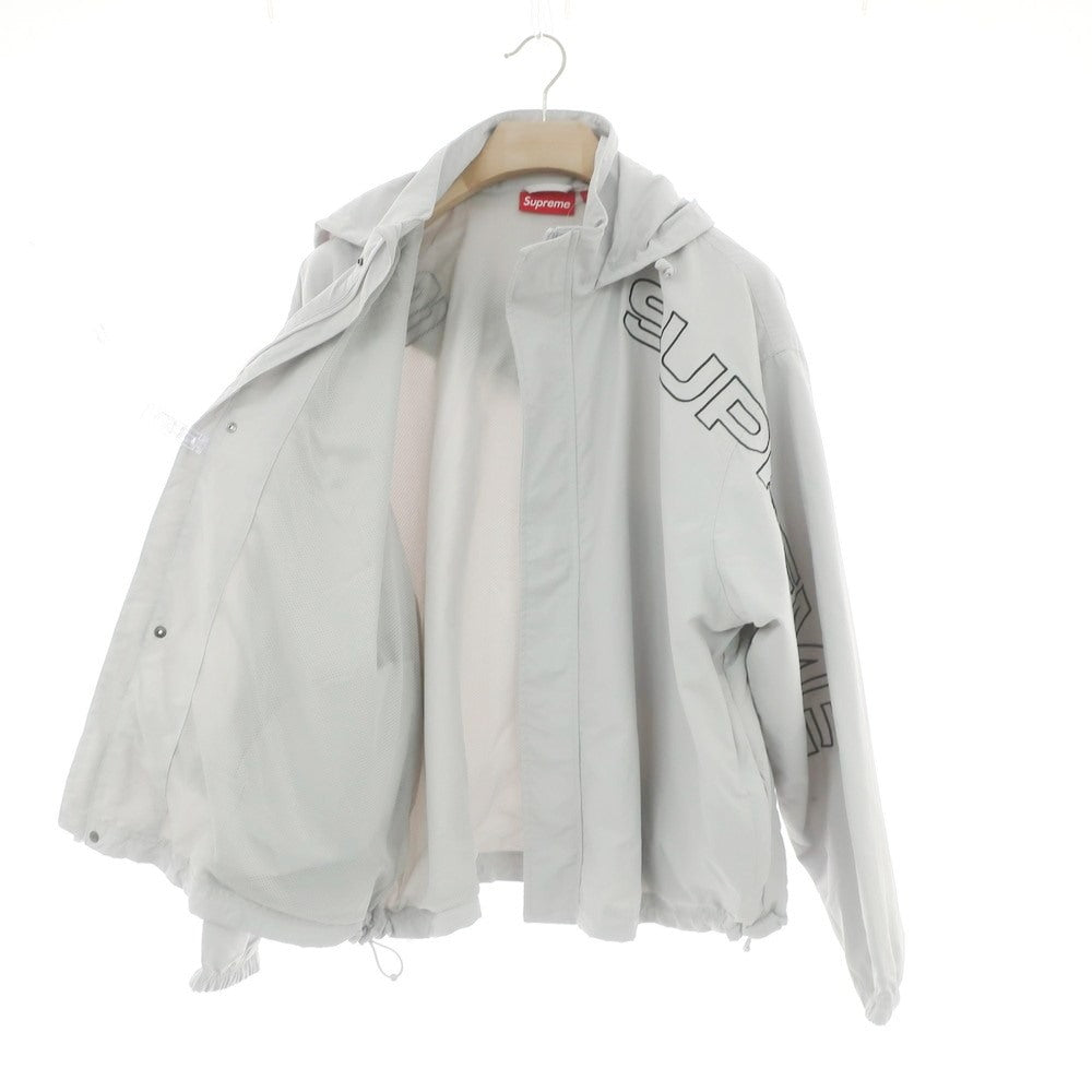 【中古】シュプリーム Supreme 2024年秋冬 Spellout Embroidered Track Jacket シェルジャケット グレー【 L 】【 状態ランクB 】【 メンズ 】