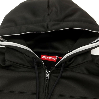 【中古】シュプリーム Supreme 2024年春夏 Football Zip Up Hooded Sweatshirt ポリエステル パーカー ブラックxグレー【 L 】【 状態ランクB 】【 メンズ 】