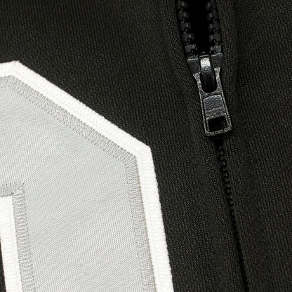 【中古】シュプリーム Supreme 2024年春夏 Football Zip Up Hooded Sweatshirt ポリエステル パーカー ブラックxグレー【 L 】【 状態ランクB 】【 メンズ 】