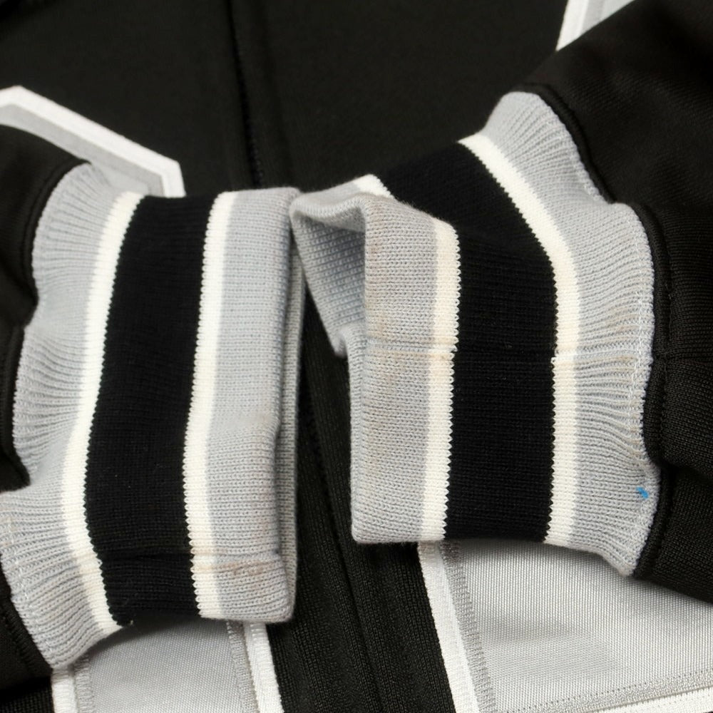 【中古】シュプリーム Supreme 2024年春夏 Football Zip Up Hooded Sweatshirt ポリエステル パーカー ブラックxグレー【 L 】【 状態ランクB 】【 メンズ 】